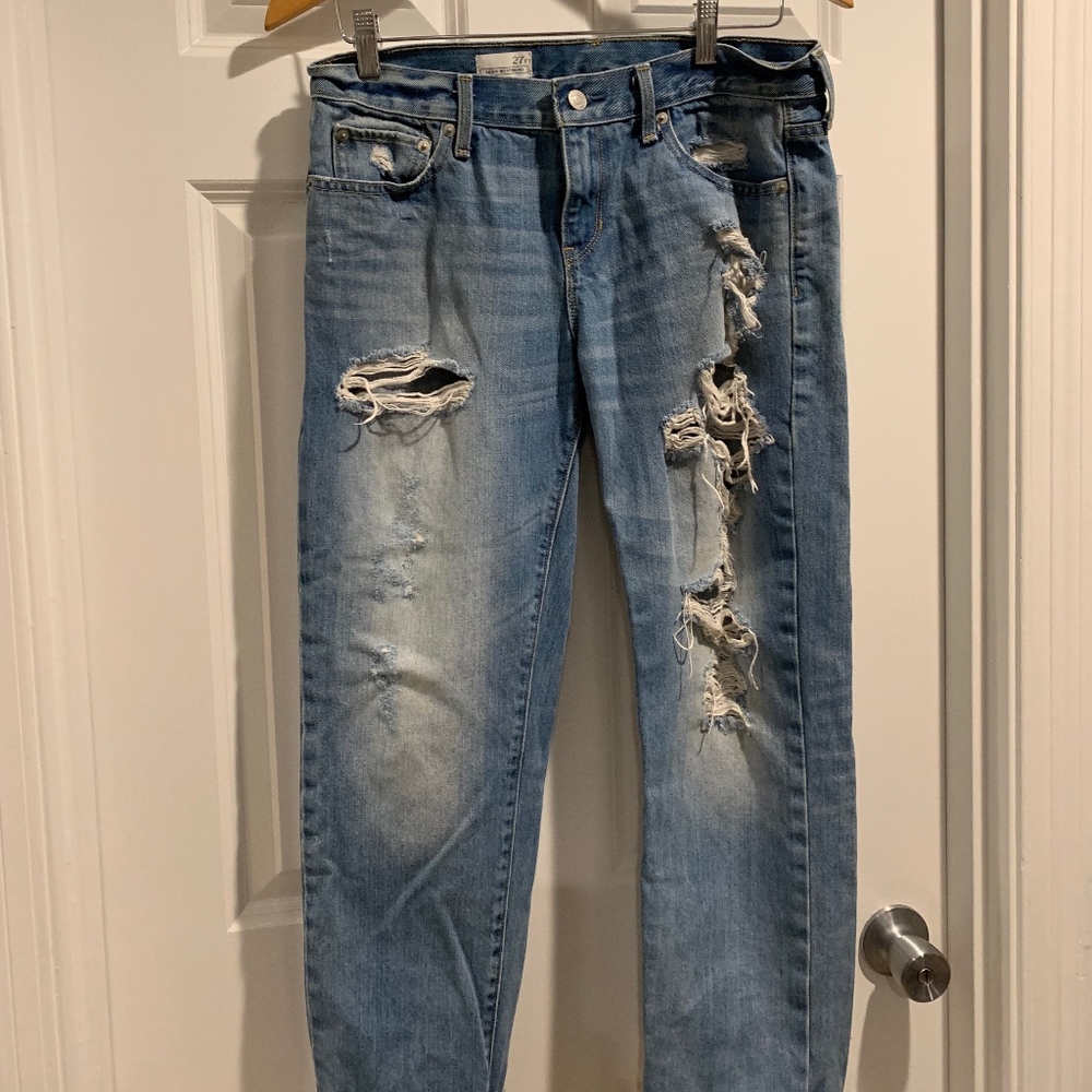 GAP distressed boyfriend jeans